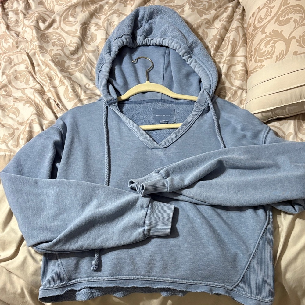Women's American Eagle Blue Hoodie Sweater